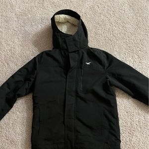 Black Hollister Sherpa jacket